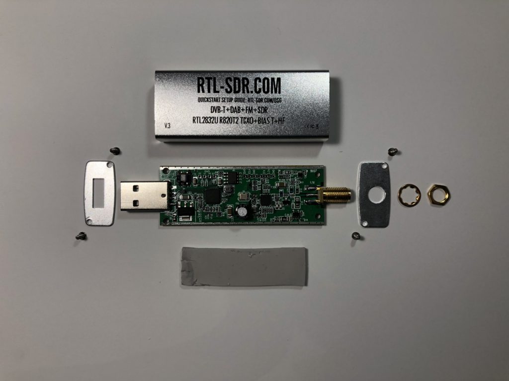 All the components that make up the RTL-SDR