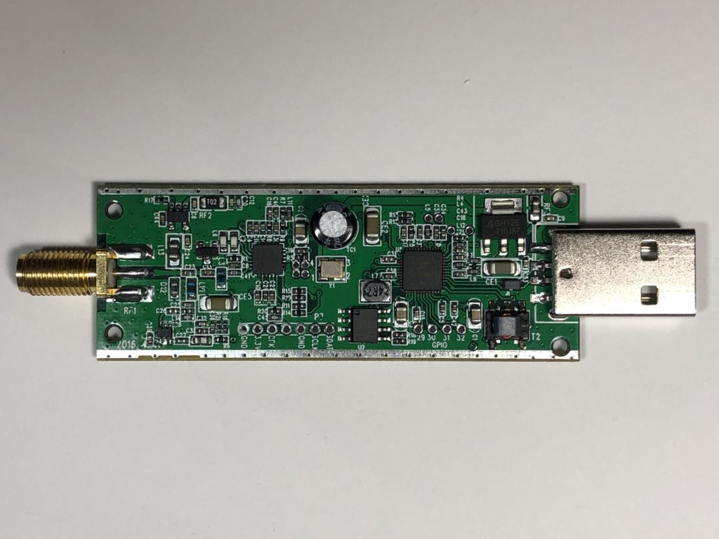 The front of the RTL-SDR PCB