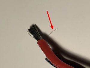 A single strand from a wire